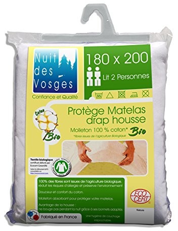 Nuit des Vosges Nuit z Wogezów 201911 materac, Molton, bawełna organiczna, biały 201914