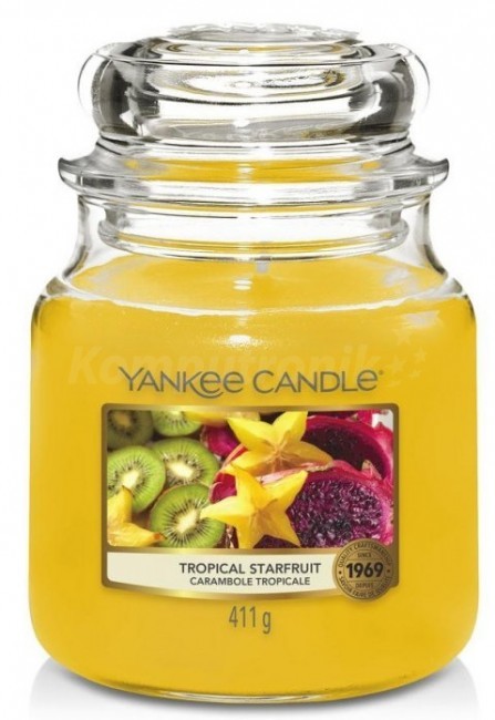 Yankee Candle Tropical Starfruit Średnia Świeca Zapachowa 411g YC000301
