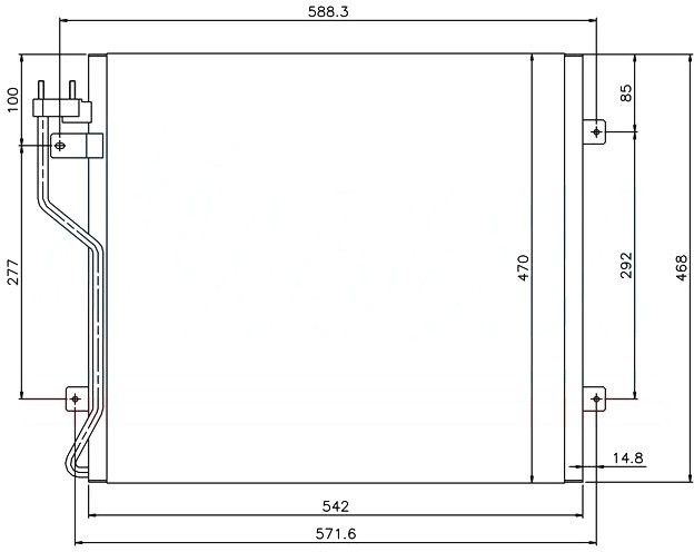 CND Skraplacz klimatyzacji Jeep Cherokee 2002-2007 CCH-CH-024
