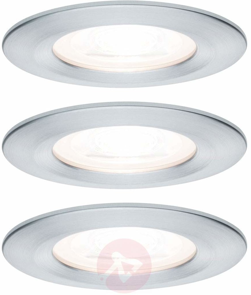 Paulmann 3szt.spot LED Nova okrągły,IP44,aluminium