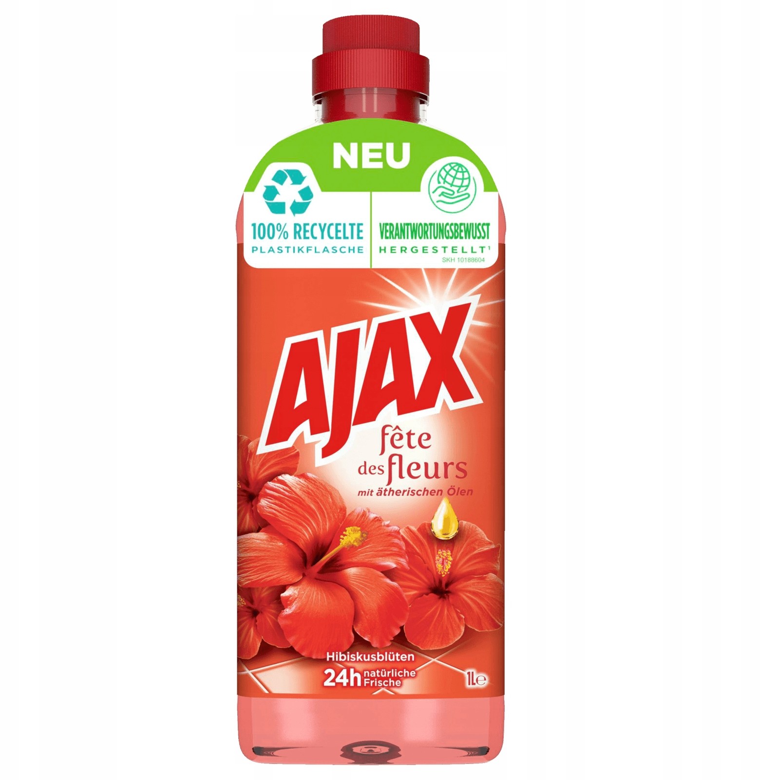 Ajax Płyn Kafelki Podłogi Kwiat Hibiscusa 1L