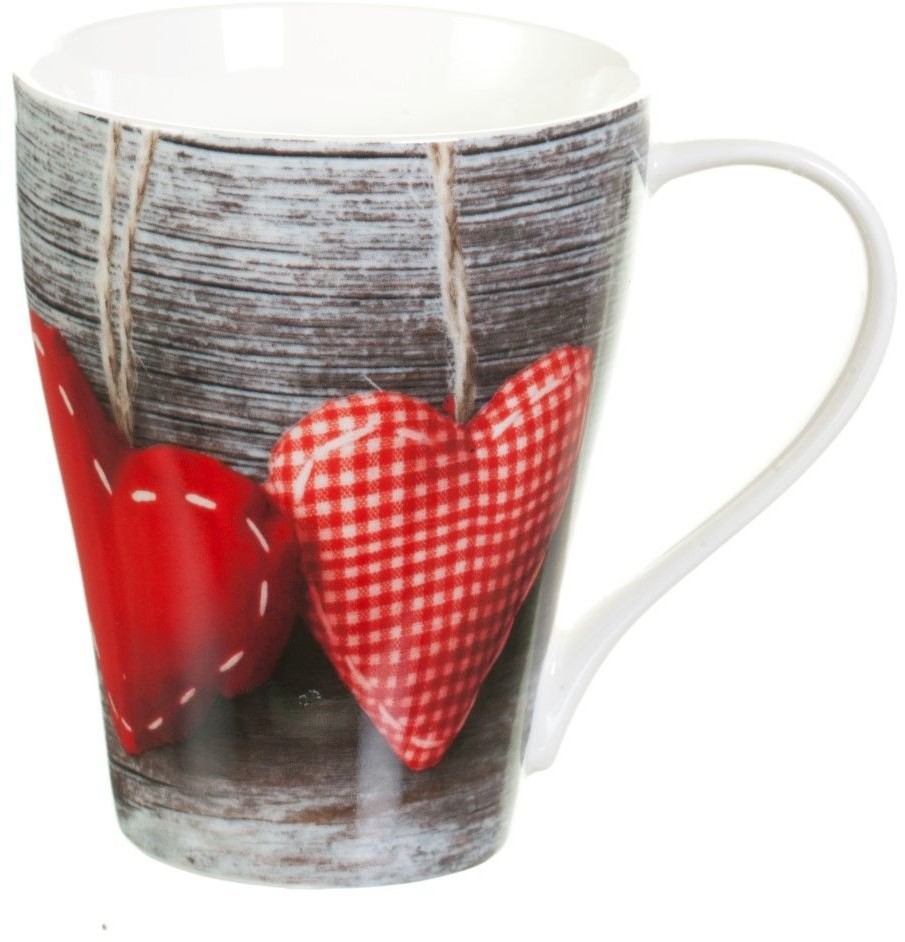 Dekoria Kubek Hearts, 350 ml, 11x12x8,5 cm