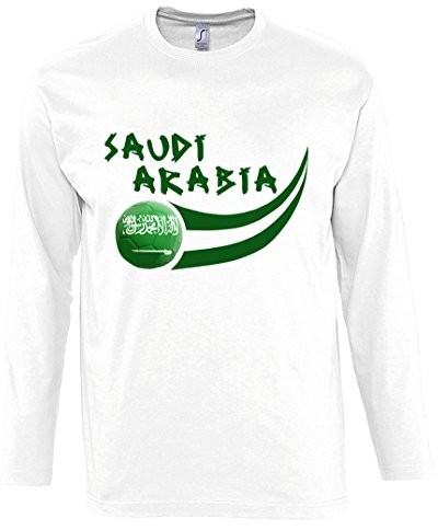 Supportershop Supportershop T-shirt męski Arabia Saudyjska L/S biały biały XXL 5060542524346