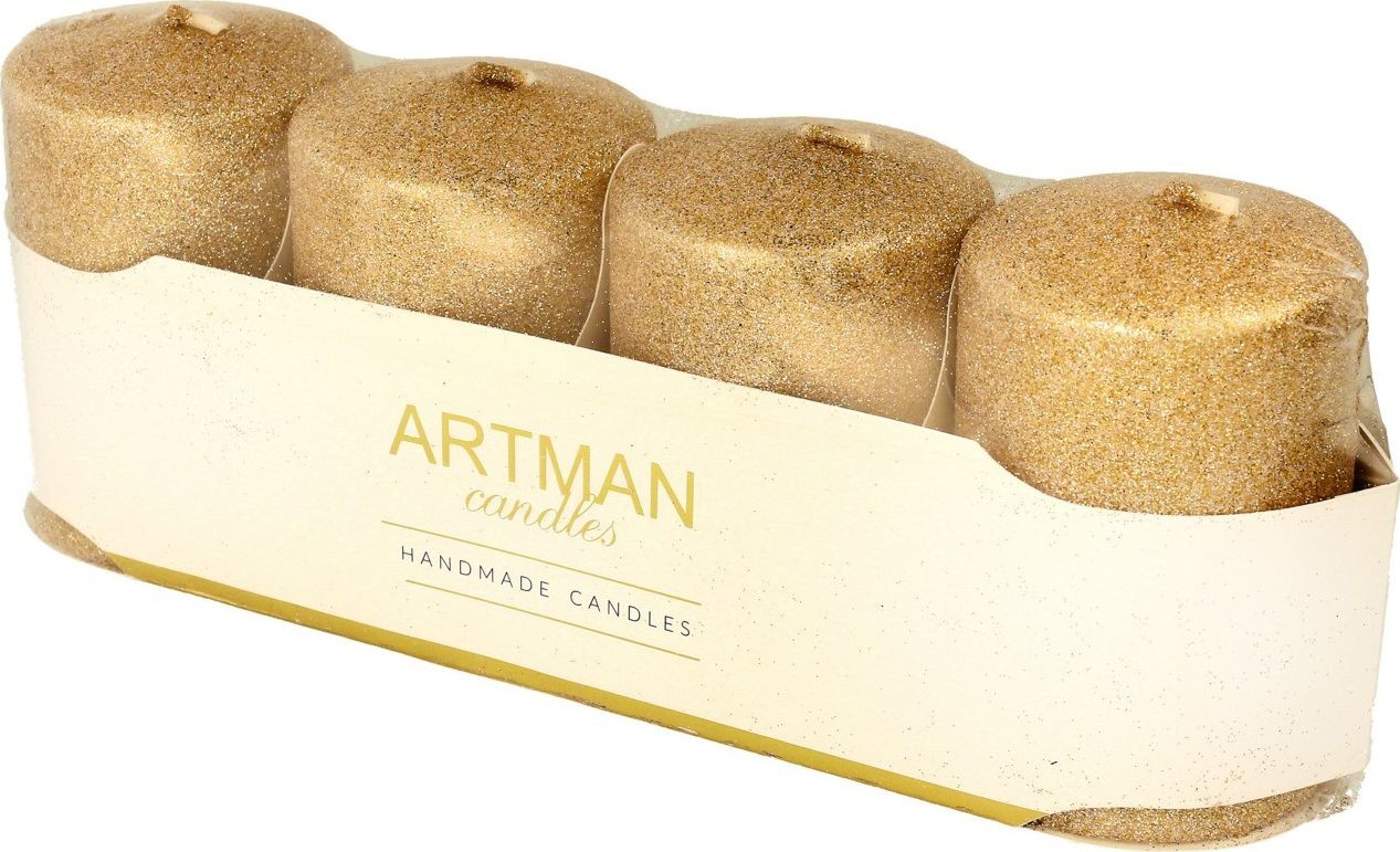 Artman świeca 4-PACK BROKAT ROSE GOLD 988780