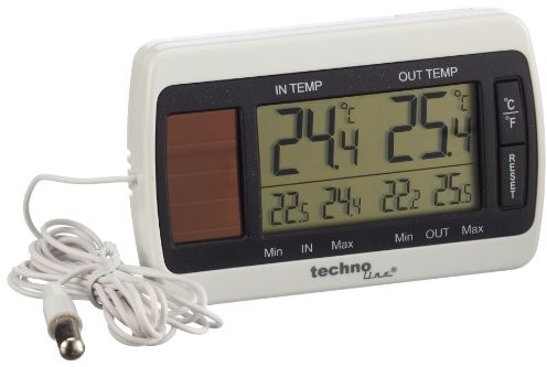 Technoline WS 7008 termometr solarny z sondą zewnętrzną rejestrujący temperaturę i wilgotność WS 7008