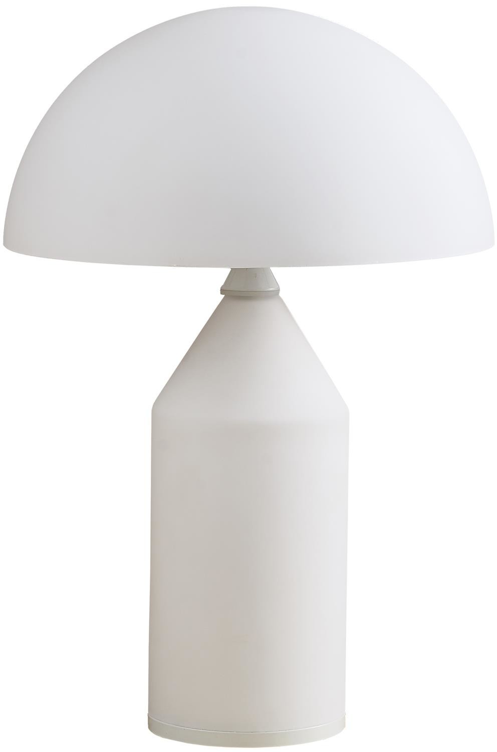 KKS Biała lampa stołowa BELFUGO MT1234-250 szklany grzybek do gabinetu