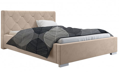 Tapicerowane łóżko z zagłówkiem 160x200 Abello 2X 48 kolorów