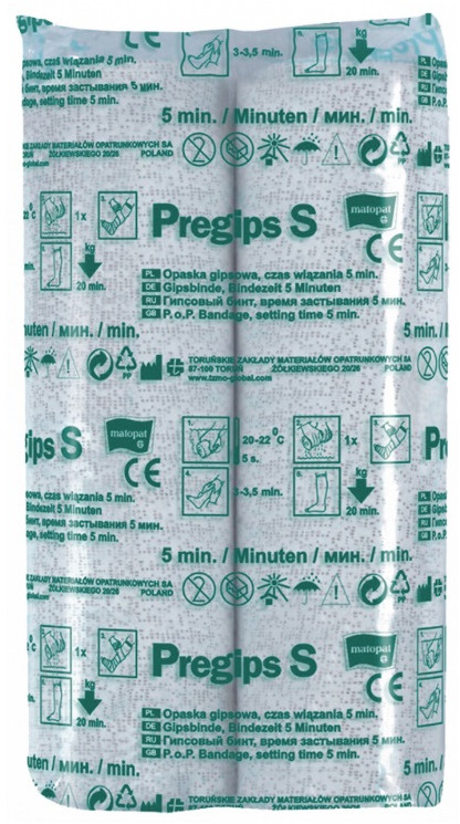 Pregips Opaska gipsowa S 6cmx3m - 2szt