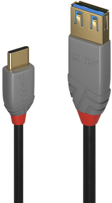 Lindy 36895 Kabel USB 3.1 typ C typ A Anthra Line 0,15m LY-36895