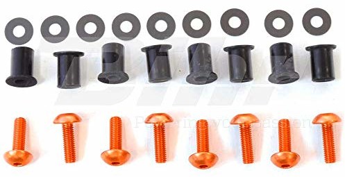 Kawasaki Pro-Bolt Pro-Bolt SK305 aluminiowy zestaw wkrętów do przysłony KLV 1000, pomarańczowy 54819