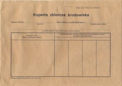 Firma krajewski Koperta zbiorcza środowiska / 100 szt [Mz/Og-6] Mz/Og-6