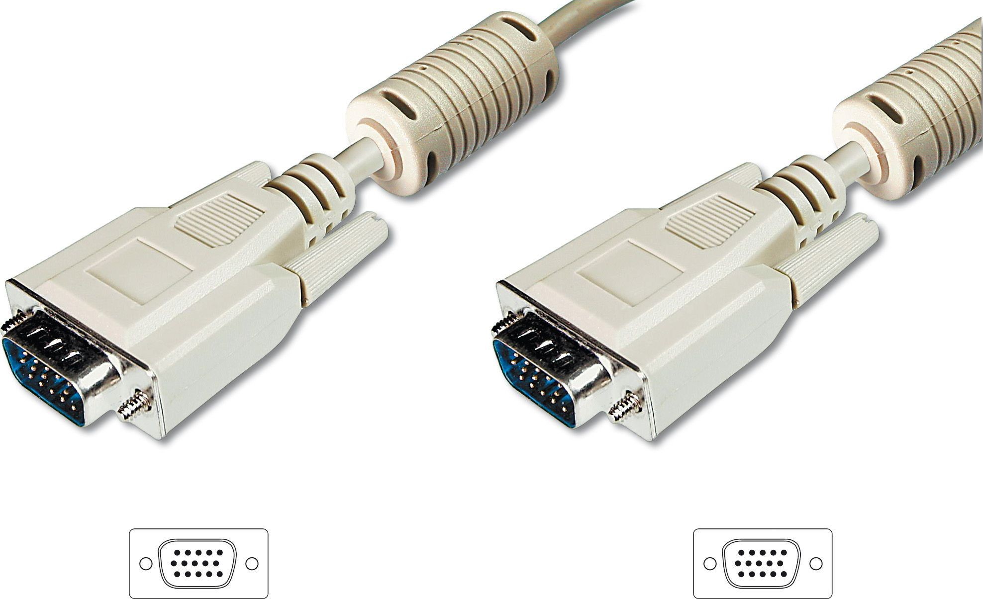 Digitus Kabel D-Sub VGA D-Sub VGA 3m szary AK-310103-030-E AK-310103-030-E