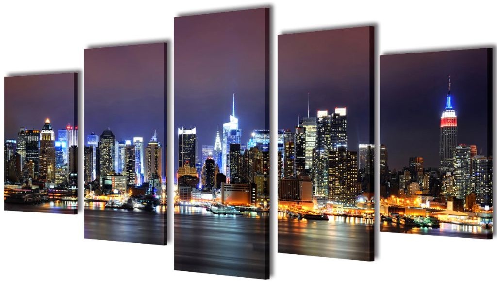 vidaXL Zestaw obrazw Canvas 200 x 100 cm Nowy Jork