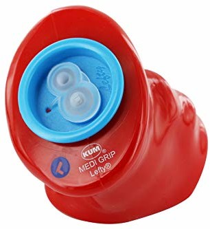 Kum KUM AZ105.41.19 ergonomiczna podwójna temperówka z uchwytem Medi Grip Lefty, z magnezu, 1 sztuka