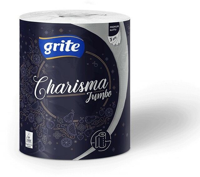 GRITE Charisma Ręcznik Papierowy JUMBO 3warstwy 1szt. 4770023350289