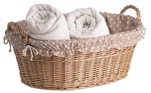 e-wicker24 Owalny kształt naturfarbige wiklina miska, kosz na pranie z wikliny, wiklina wanny w kolorze naturalnym kolorze, kosz wiklinowy do wanny 561-60/O1