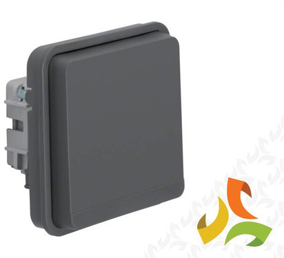 Hager BERKER W.1 Moduł gniazda SCHUKO 2P+Z IP55 szary 47063515 47063515/HAG