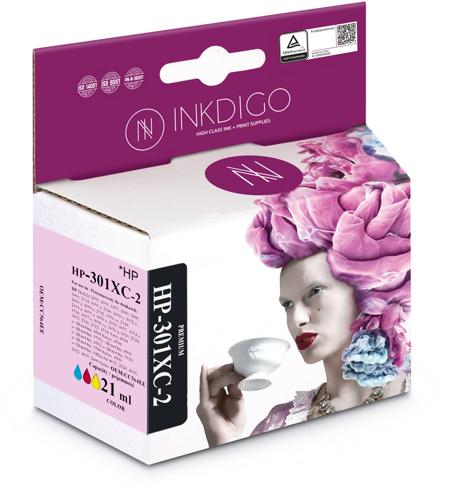 Inkdigo Zamiennik tuszu INKDIGO HP 301 Color (CH564EE) HP-301XC-2