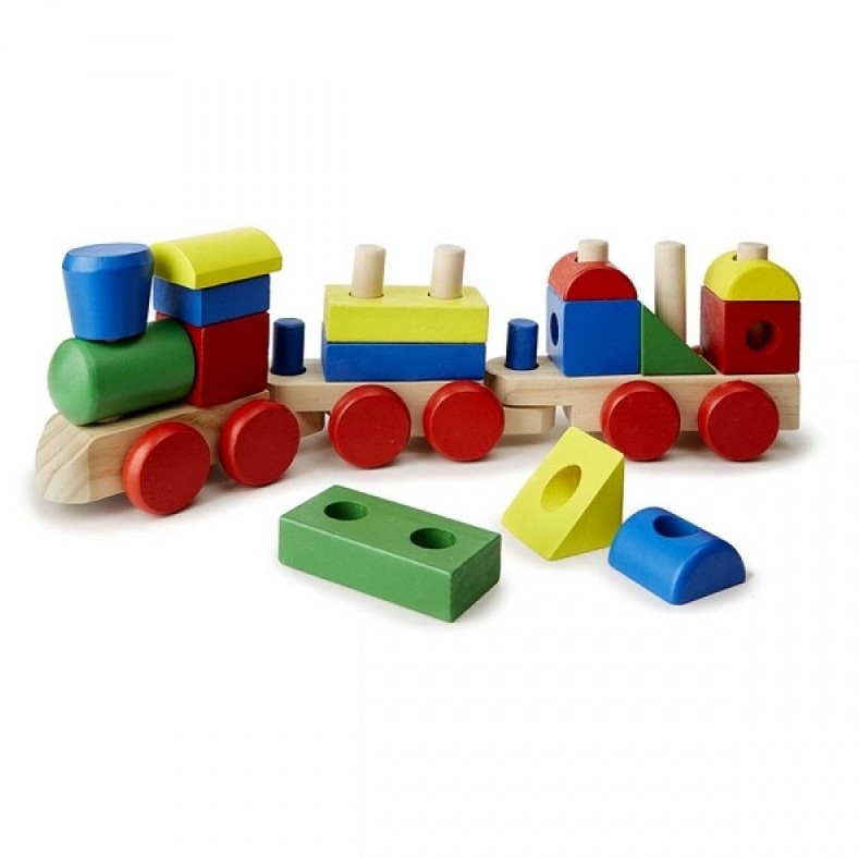 Melissa & Doug Melissa & Doug Drewniany pociąg z klockami