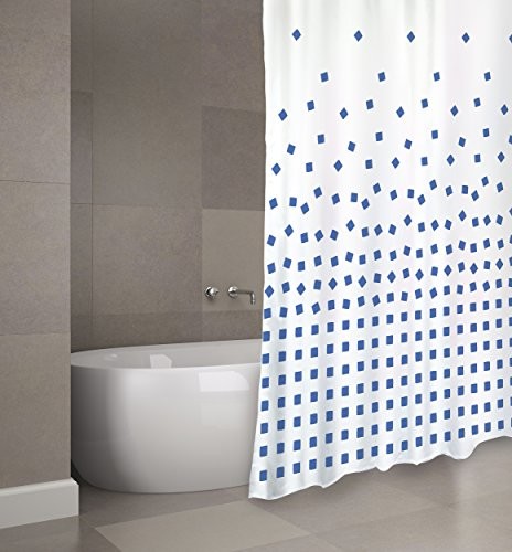 MSV cotexsa by MSV Premium Anti-przeciw pleśni materiałowa zasłona prysznicowa  anty-bakteryjne, można prać w temperaturze °, 100% wodoszczelna, z 12 pierścieni do zasłony prysznicowej  poliester, 