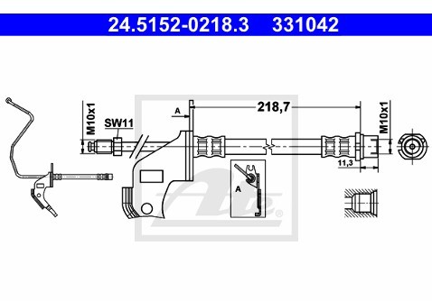 ATE Przewód hamulcowy elastyczny 24.5152-0218.3
