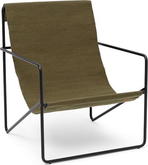 Ferm Living Krzesło Desert Olive czarna rama 1104263882