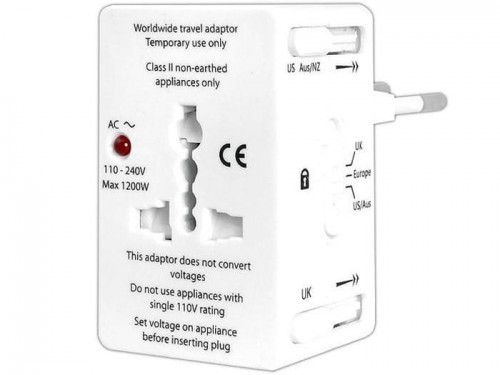 Lexton Przejście AC uniwersalne Wszystkie Kraje z zabezpieczeniem LX6056