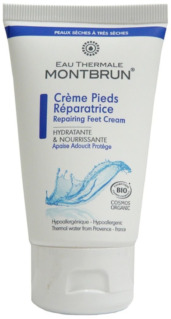 Montbrun Montbrun, naprawczy nawilżający krem do stóp z wodą termalną, 50 ml