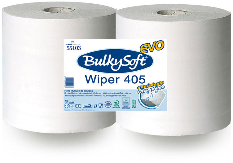 BulkySoft Czyściwo papierowe w roli dwuwarstwowe 405 m Classic