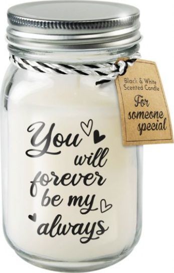 Forever Świeca zapachowa be my always 13,5 cm wosk biały twm_834299