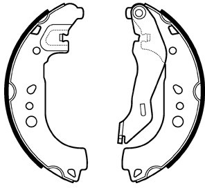 Delphi Zestaw szczęk hamulcowych LS2107