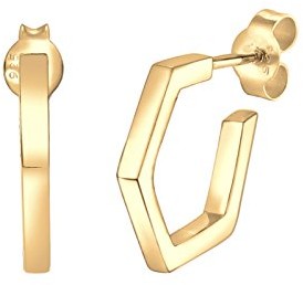 Elli Kolczyki damskie kreole Hexagon Geo  srebro 925  0309992016 0309992016