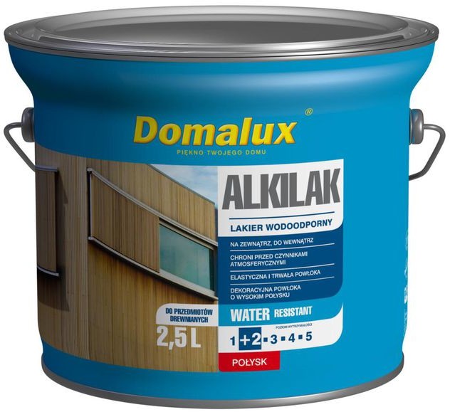 Domalux Lakier zewnętrzny do drewna ALKILAK 2,5 l
