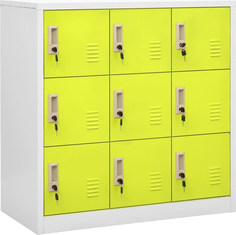 vidaXL vidaXL Szafka zamykana na klucz szaro-zielona 90x45x92,5 cm stal 336439