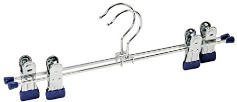 Wenko 10501211100 hak do pałąkiem Snap 30 zestaw podwójny wieszak na ubrania, obrotowy talerz, przesuwane Clips, metal, tworzywo sztuczne, 30 cm, ciemnoniebieskie 10501211100