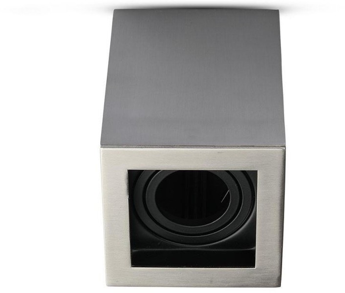 v-tac Oprawa V-TAC Aluminiowa GU10 Kostka Kwadrat Natynkowa Satyna+Czarny 142x100x100 VT-797
