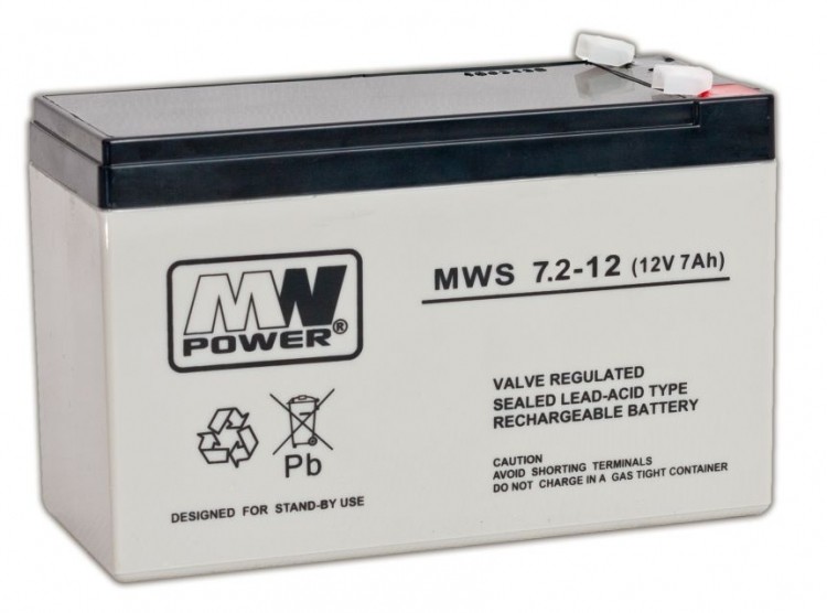MW Power Akumulator AGM MWP MWS 7,2-12 F1 (12V 7,2Ah)