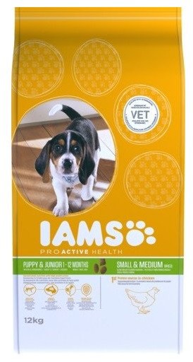 IAMS ProActive Health Puppy & Junior Small & Medium Breed Chicken 12 kg