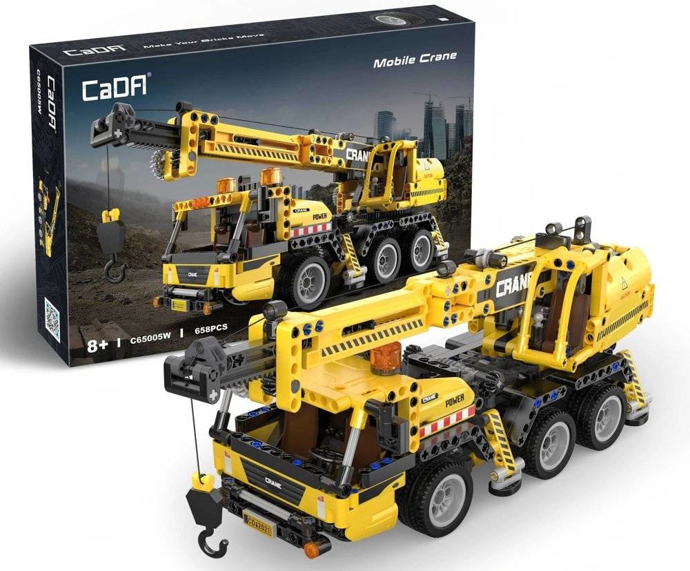 Import LEANToys Klocki Konstrukcyjne Ciężarówka z Dźwigiem 658 Elementów CADA LT-10060-0