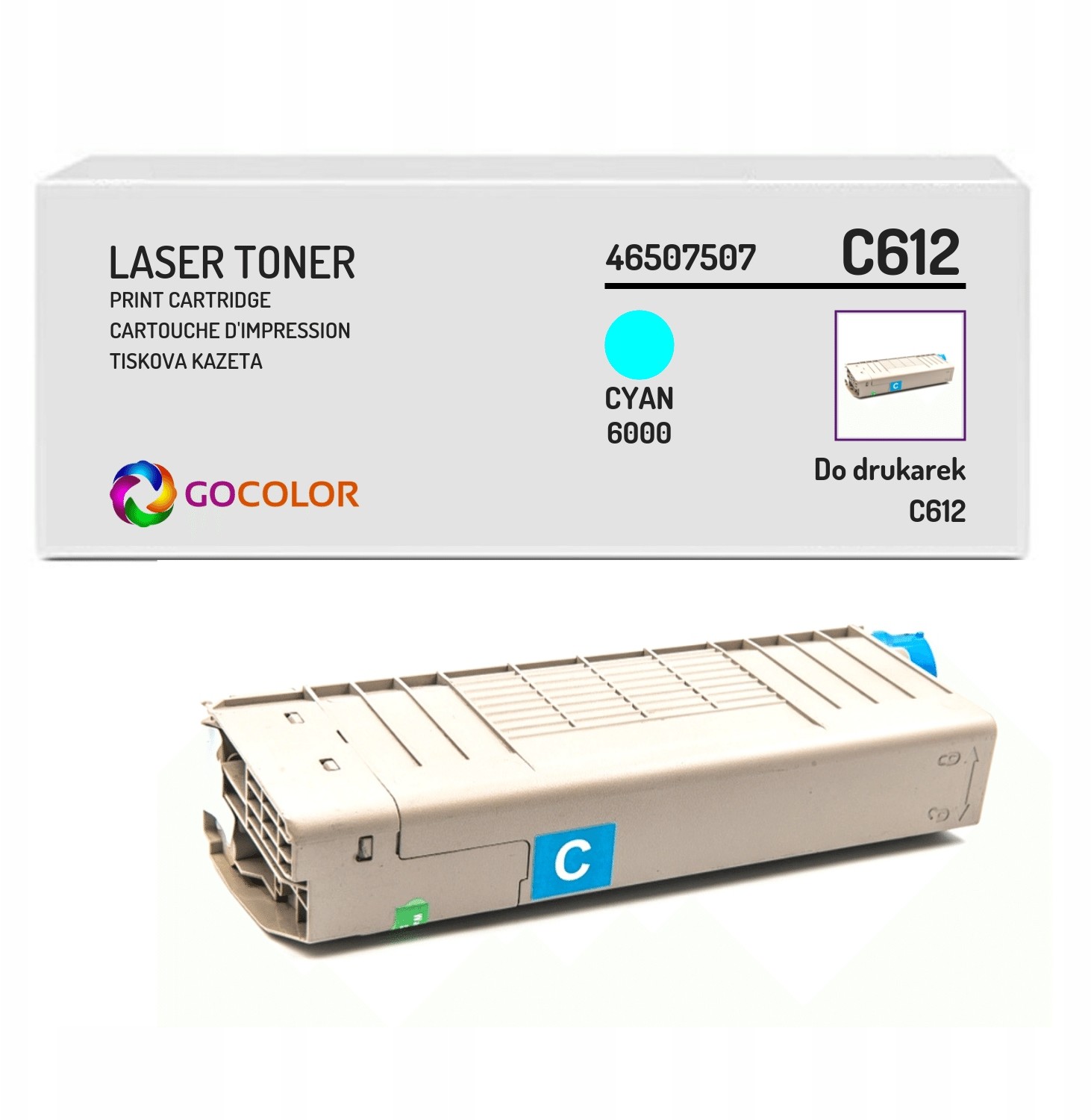 Toner do Oki C612N 46507507 Cyan