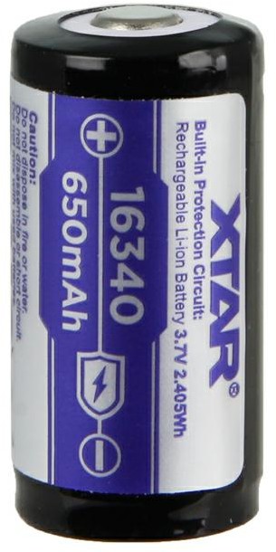 XTAR 16340-65PCM 650mAh Li-ION