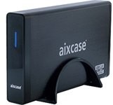 Aixcase aixcase AIX-BL35SU3 zewnętrzny dysk twardy obudowa aluminiowa do 8,9 cm (3,5 cala) SATA Czarny 4260096490291