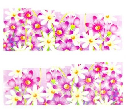 Allepaznokcie Naklejki wodne do paznokci arkusz 6,5 x 5,5 cm na 10 palców yb Nr 627