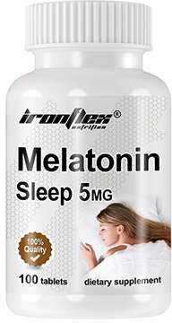 Фото - Вітаміни й мінерали IronFlex Melatonin Sleep 5mg - 100tabs. - Melatonina 