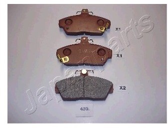 JAPANPARTS Zestaw klocków hamulcowych, hamulce tarczowe PA-430AF