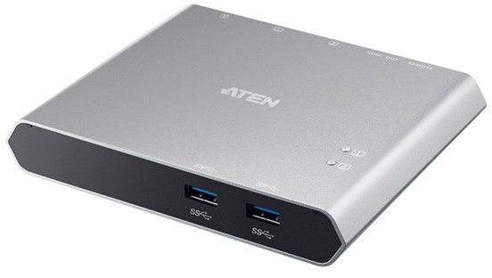 ATEN ATEN 2-Port USB-C Gen 1 Dock Switch USB hub - 2 - Czarny US3310-AT