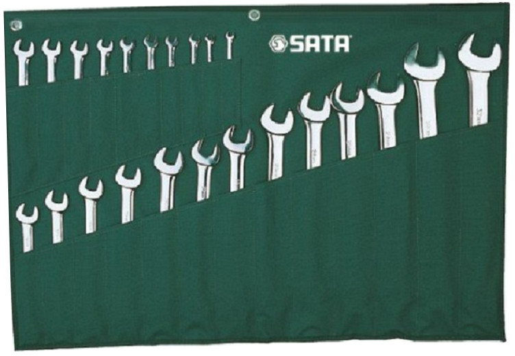 Sata KLUCZE PŁASKO-OCZKOWE W SASZETCE ZESTAW 23 SZT SATA S09027