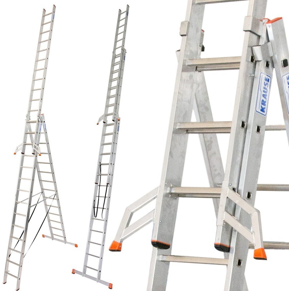 Krause 996 99674961 Drabina profesjonalna Monto Tribilo 3x14 wysokość robocza 10,90m) 74961-uniw