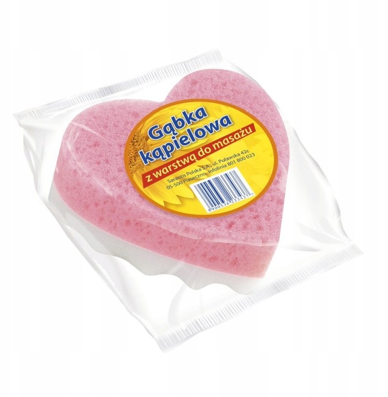 Grosik Gąbka Kąpielowa do Masażu Serce