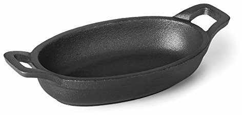 Lacor patelni owalne o/drewno oszlif powyżej Magma 17 X 12, żeliwo, Black, 17 cm CM 25782